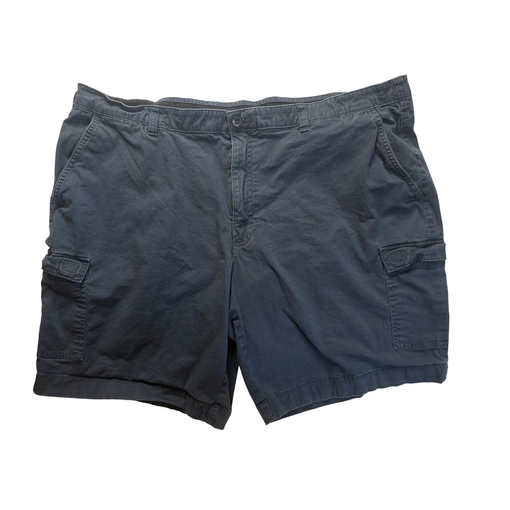 Savane Mens Cargo Shorts Navy Blue Stretch Cotton Utility Pockets Size 42